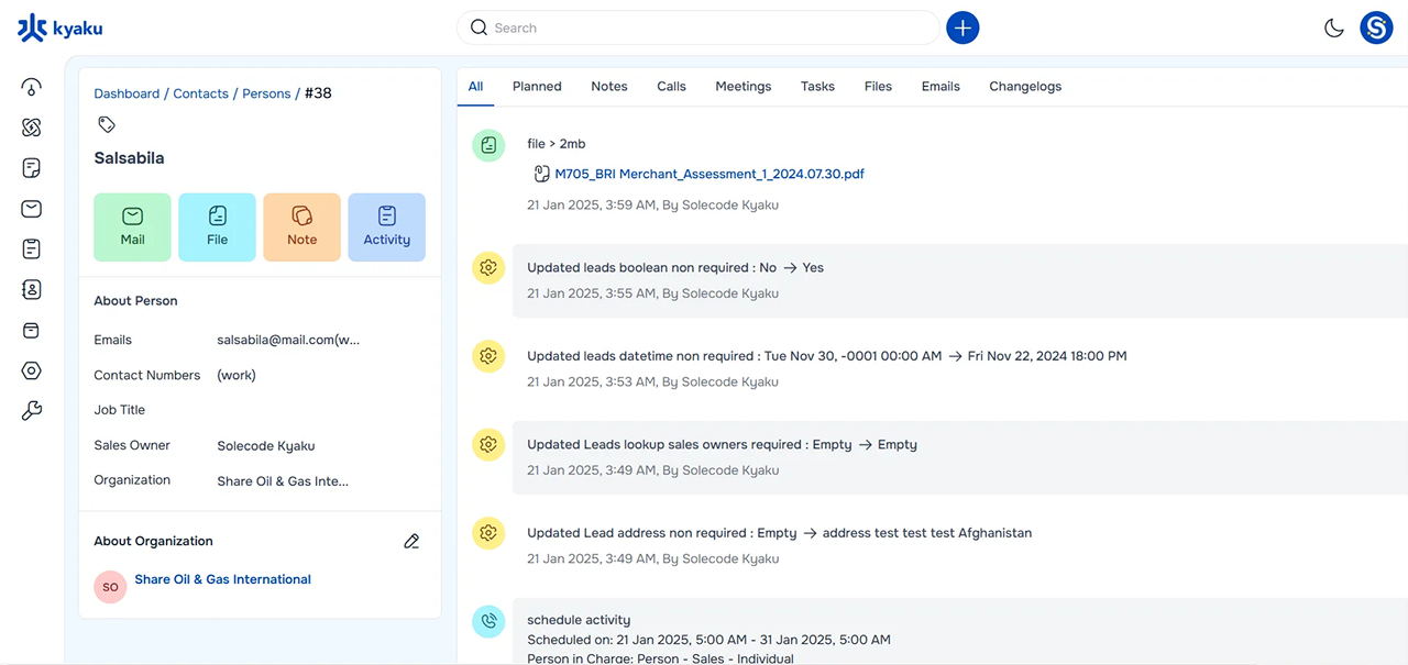 Contact and Organization Management illustration