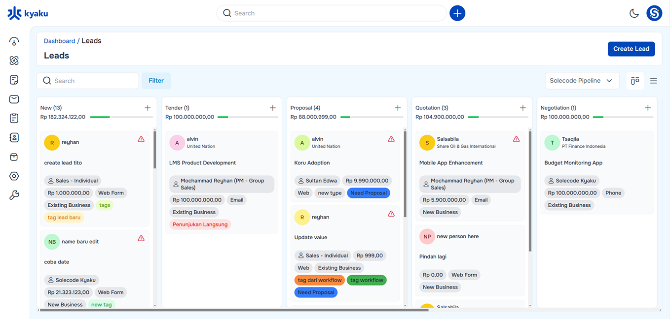 Customizable Pipelines and Lead Tracking illustration